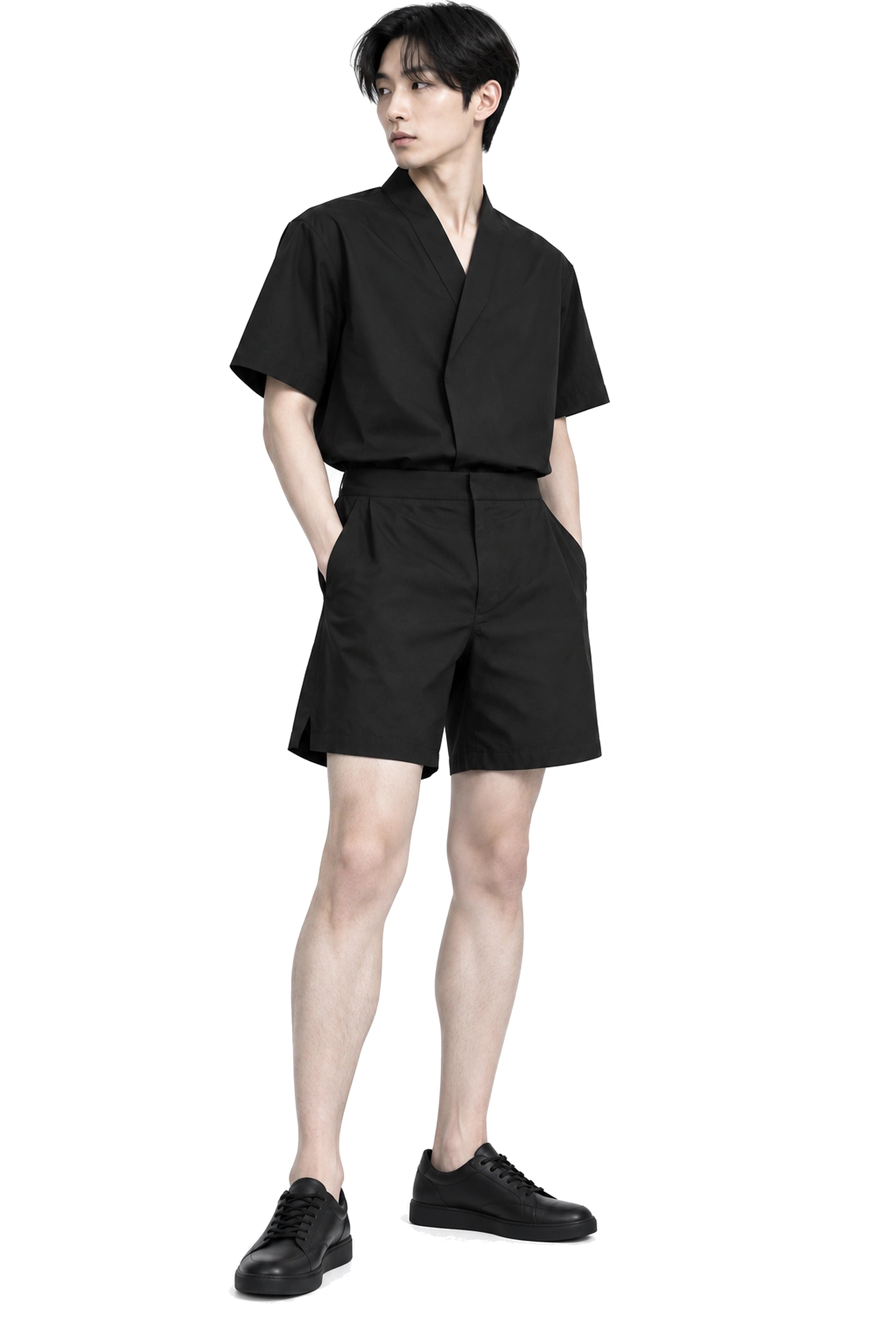 The Short three-quarter profile and 6-inch inseam drape